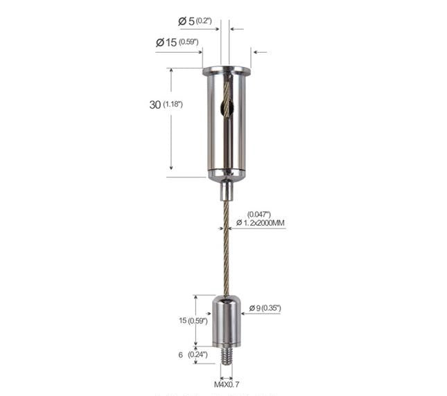 Eledtric - Durable LED Panel Suspension Kit Adjustable Wire Length For Hanging System