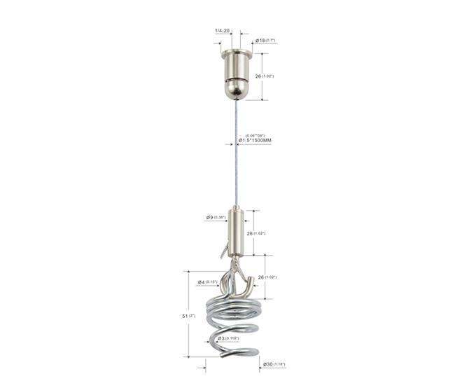 Eledtric - Easy Installation Acoustic Panel Wire Hanging Kit Spiral Corkscrew Anchor