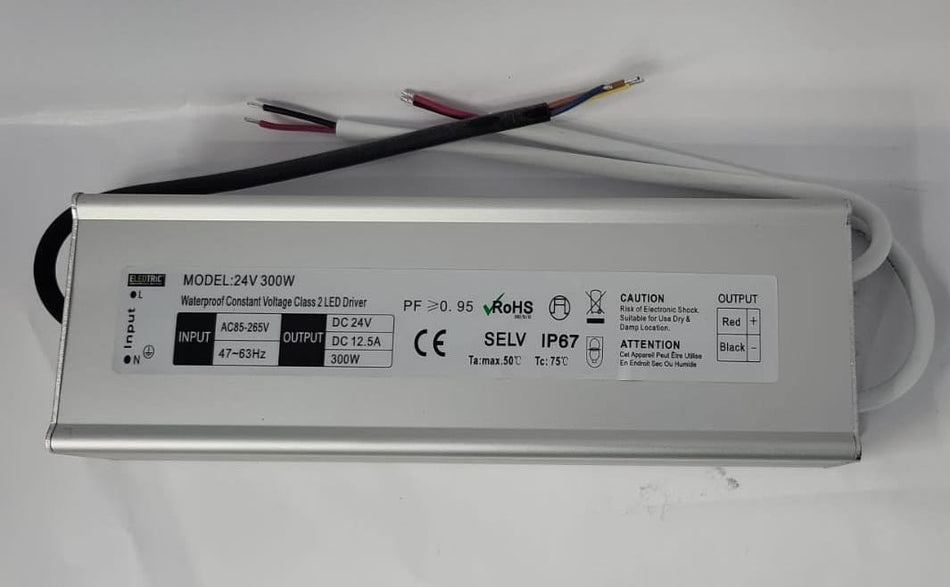 WaterProof Constant Voltage Class 2 LED DRIVER 24V - 300W