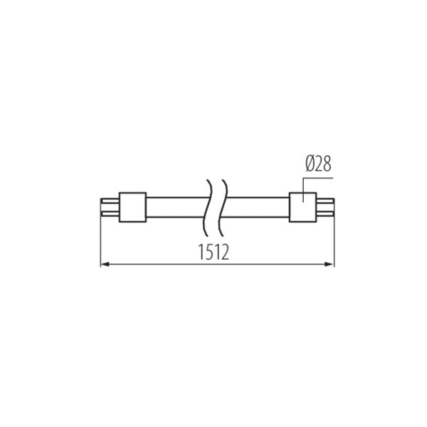 T8 LED Light Source 5ft 22W-CW Glass Tube x25 per box - Eledtric