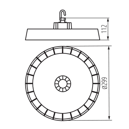 High-bay LED light fitting HB PRO STRONG 150W-NW