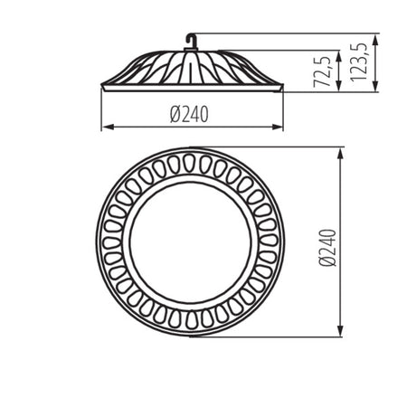 High-bay LED light fitting HIBO LED N 50W-NW