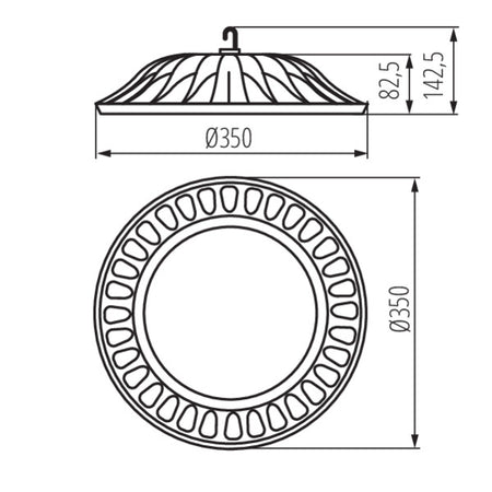 High-bay LED light fitting HIBO LED N 150W-NW