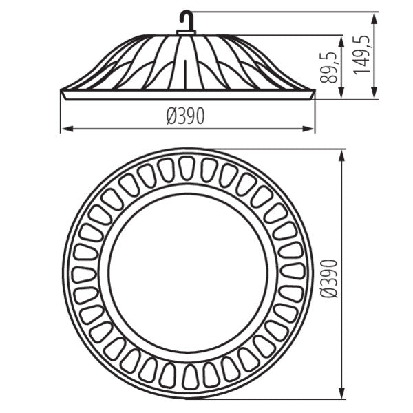 High-bay LED light fitting HIBO LED N 200W-NW