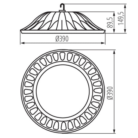 High-bay LED light fitting HIBO LED N 200W-NW