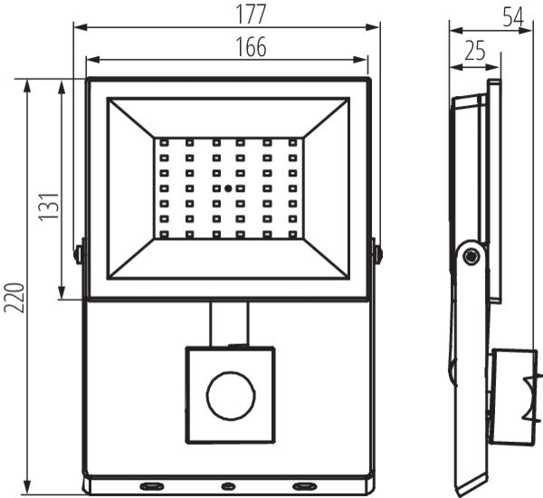 Eledtric - LED floodlight GRUN NV LED-50-B-SE