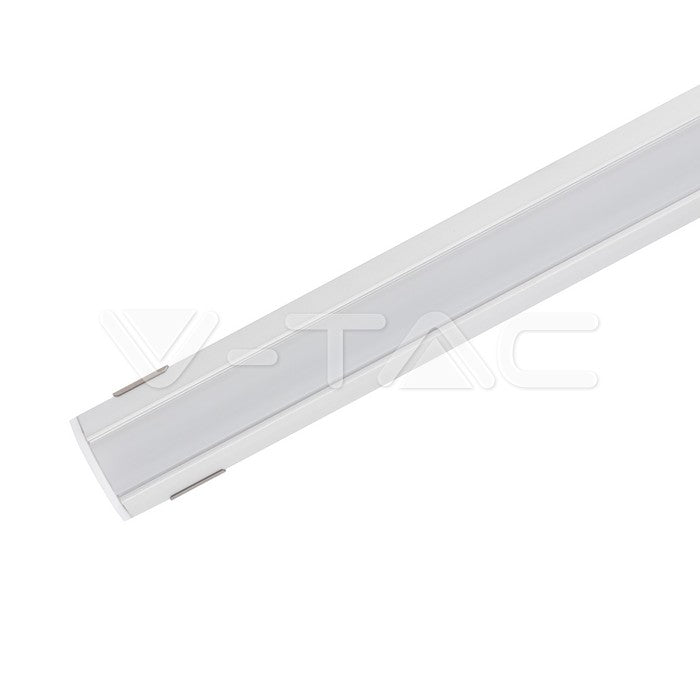 Eledtric - LED Strip Mounting Kit With Diffuser Aluminum 2000 x 19 x 19mm Milky