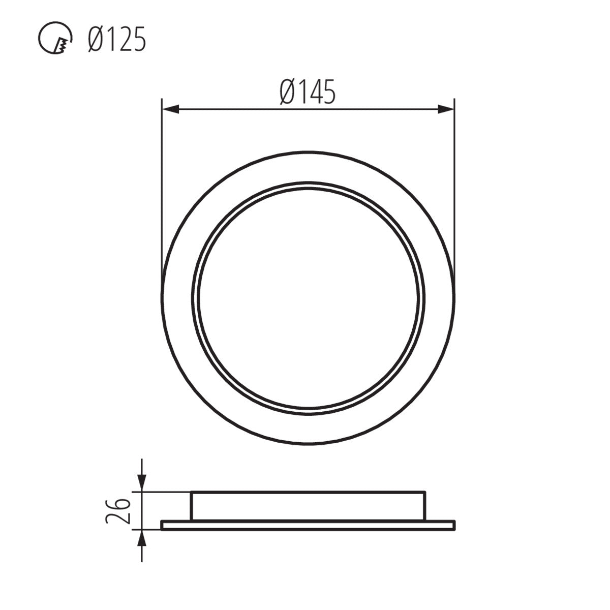 Eledtric -  led downlight fitting front - LED Round Spotlight, Downlight Fitting, Ceiling Light - Lighting