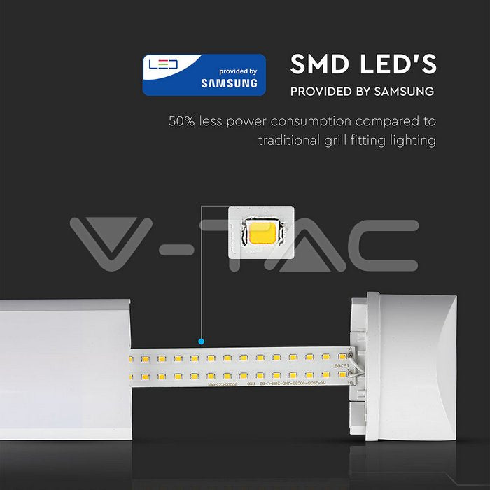 Eledtric - 50W LED Grill Fitting SAMSUNG Chip 150cm 120 lm/Watt 6400K