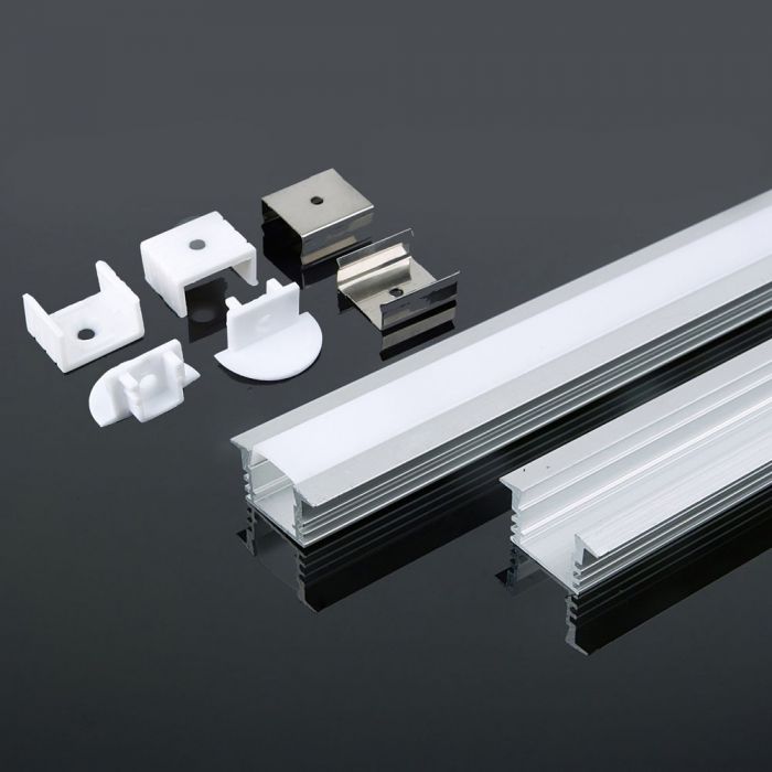 Eledtric - Aluminium Profile Mounting Kit with Diffuser for LED Strip