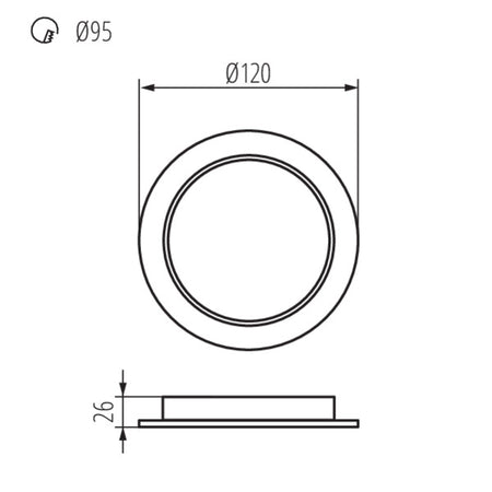 Eledtric -  LED Round Spotlight, Downlight Fitting, Ceiling Light