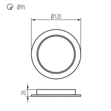 Eledtric - LED Round Spotlight, Downlight Fitting, Ceiling Light