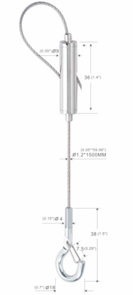 Eledtric - Galvanized suspended lighting fixtures cable