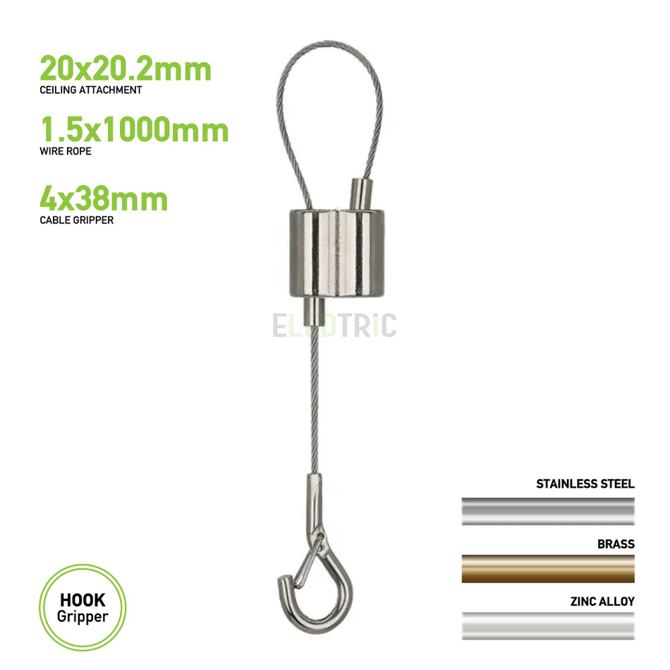 brass snap zinc alloy cable gripper