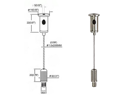 Eledtric - Factory Ceiling Lighting Hardware Wire Rope Cable For Ceiling Light Hanging Kit Pendant Lights Modern