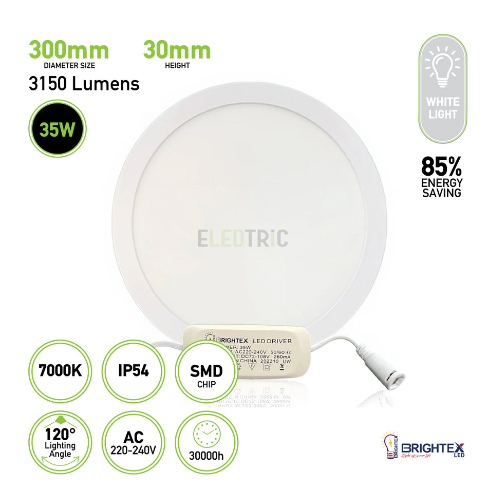 LED Panel Light 35W, 7000K, cool white