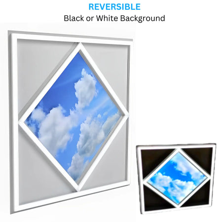 Diamond Shape Sky LED Ceiling Panel Light | 600mm x 600mm | Anti-Yellowing