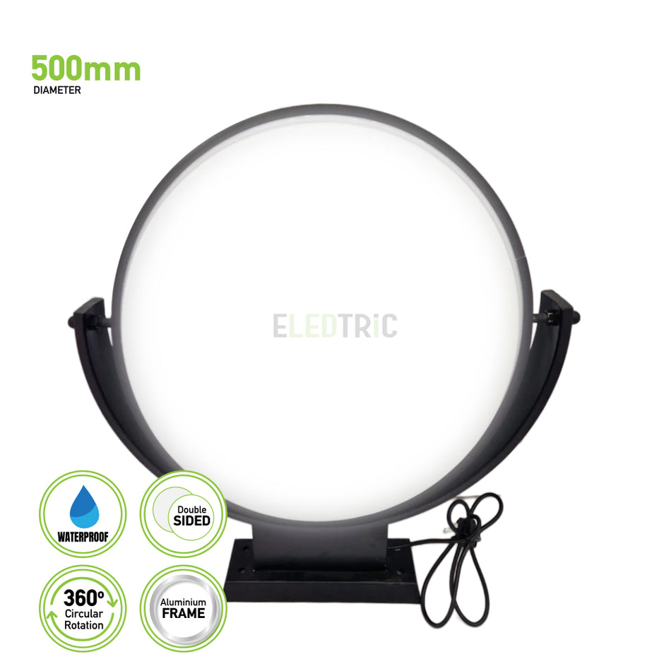 Rotating Double Sided Illuminated LED Outdoor Projection Light Box