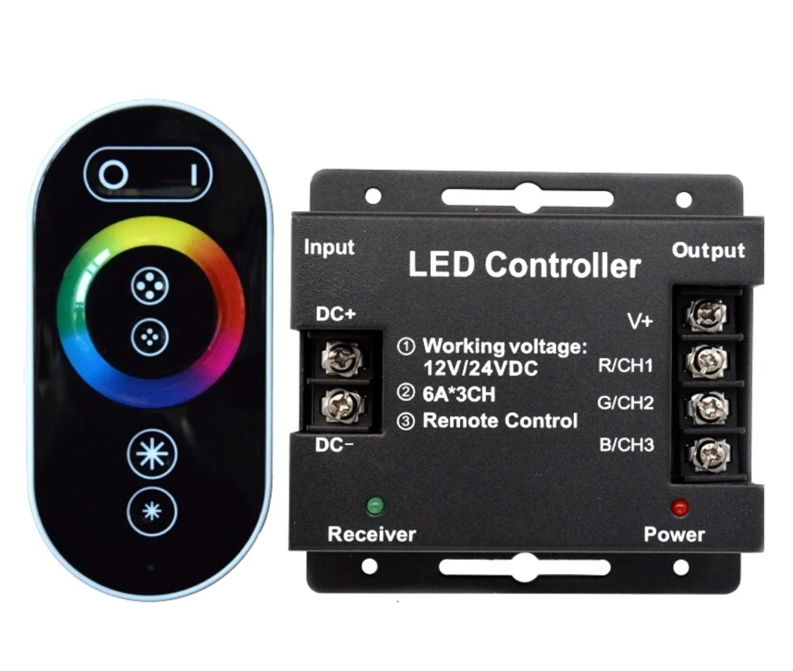 Eledtric - Touch Series RGB LED Controller with RF Remote Control
