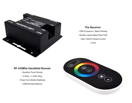 Eledtric - Touch Series RGB LED Controller with RF Remote Control
