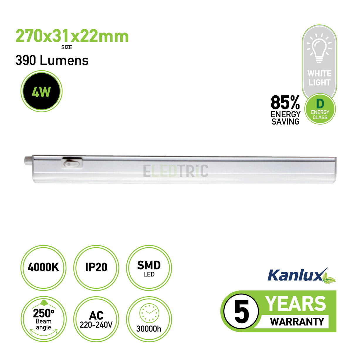 Eledtric - Kanlux LED under cabinet fitting LINUS LED