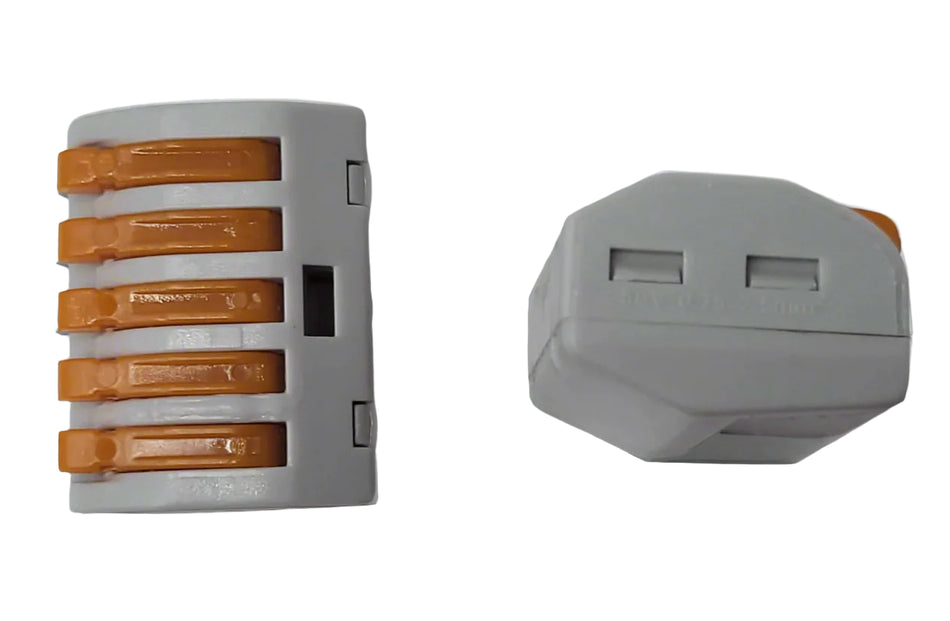 Spring Lever Reusable Terminal Block Connector 5 Way. Qty 50