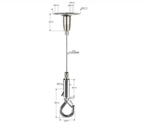 Eledtric - Wholesale self-locking function cable adjustable ceiling light suspension kit for light hanging system