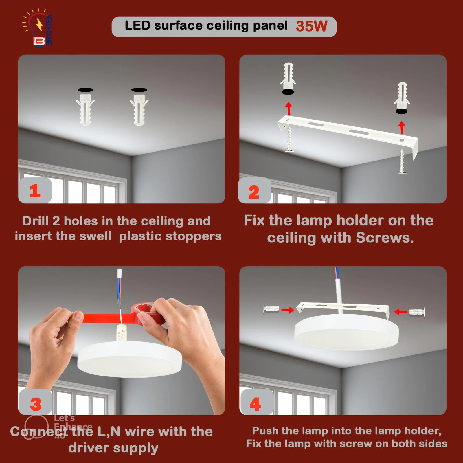 LED Panel Light 35W, 7000K, cool white